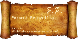 Pokorni Priszcilla névjegykártya